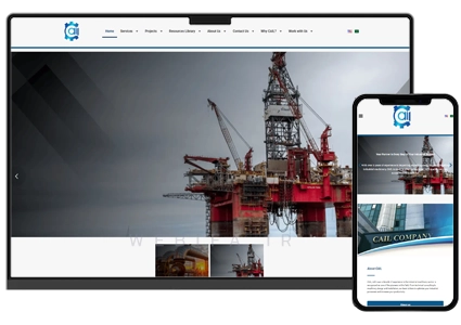 طراحی سایت شرکت نفتی و پتروشیمی بین المللی دو زبانه