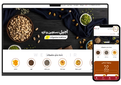 طراحی سایت فروشگاهی خشکبار و آجیل